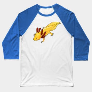 Gold Albino Axolotl Baseball T-Shirt